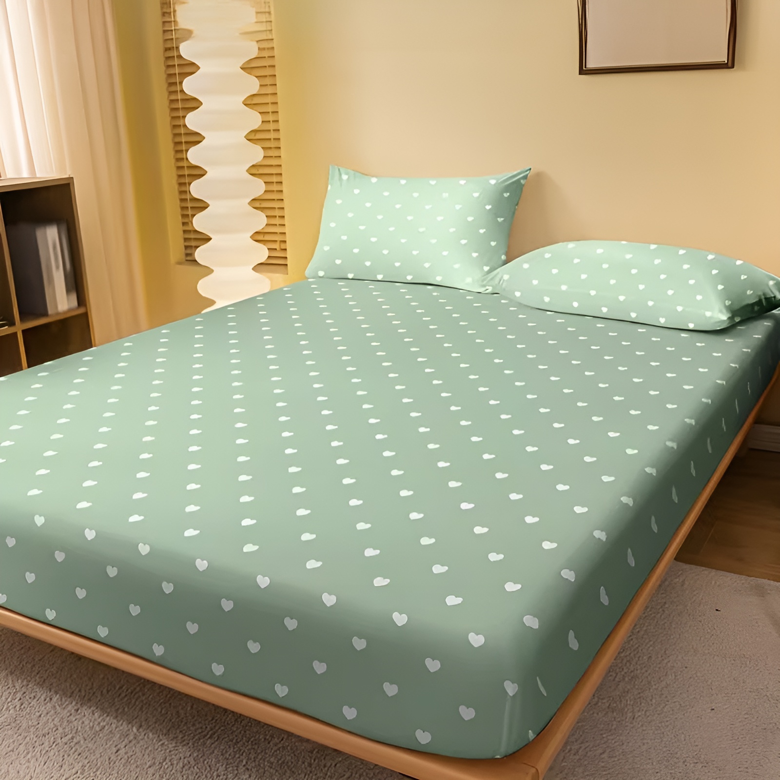Modern Geometric Print Fitted Bedsheet