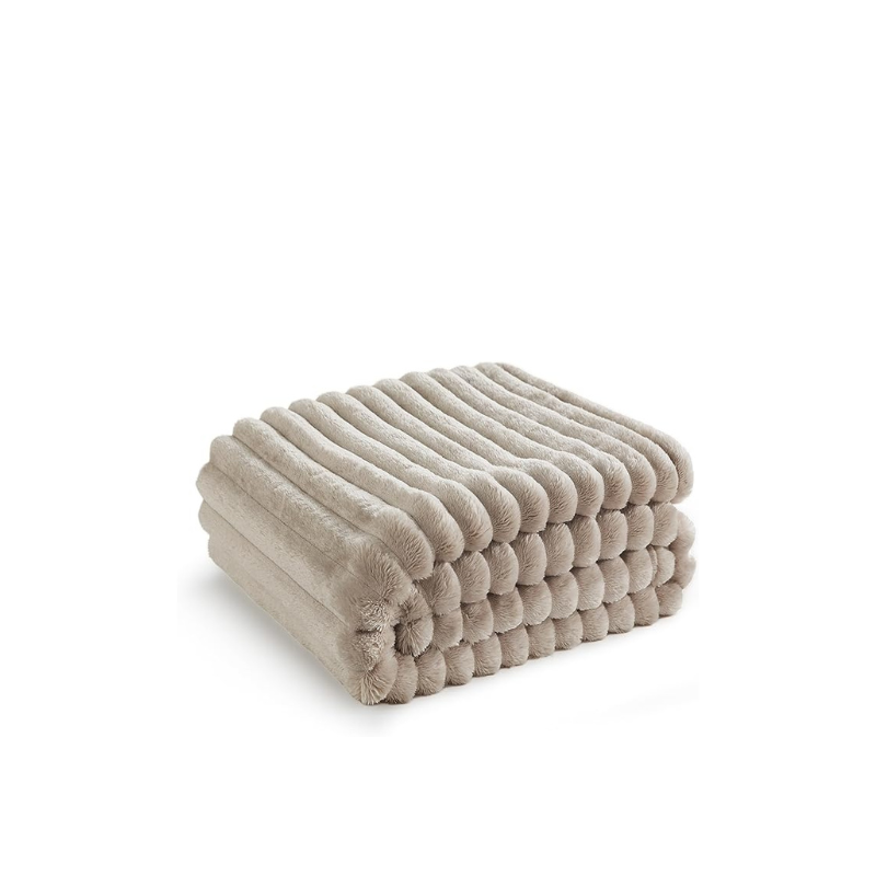 Stripe Design Flannel Fleece Blanket