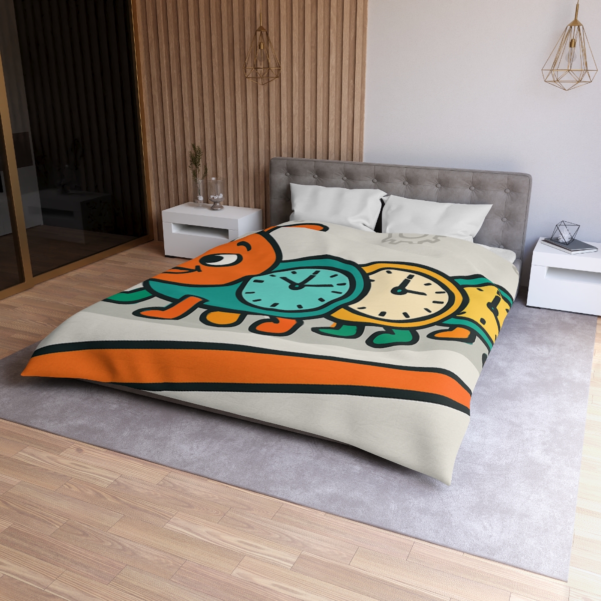 Clockwork Caterpillar Time Trek custom duvets