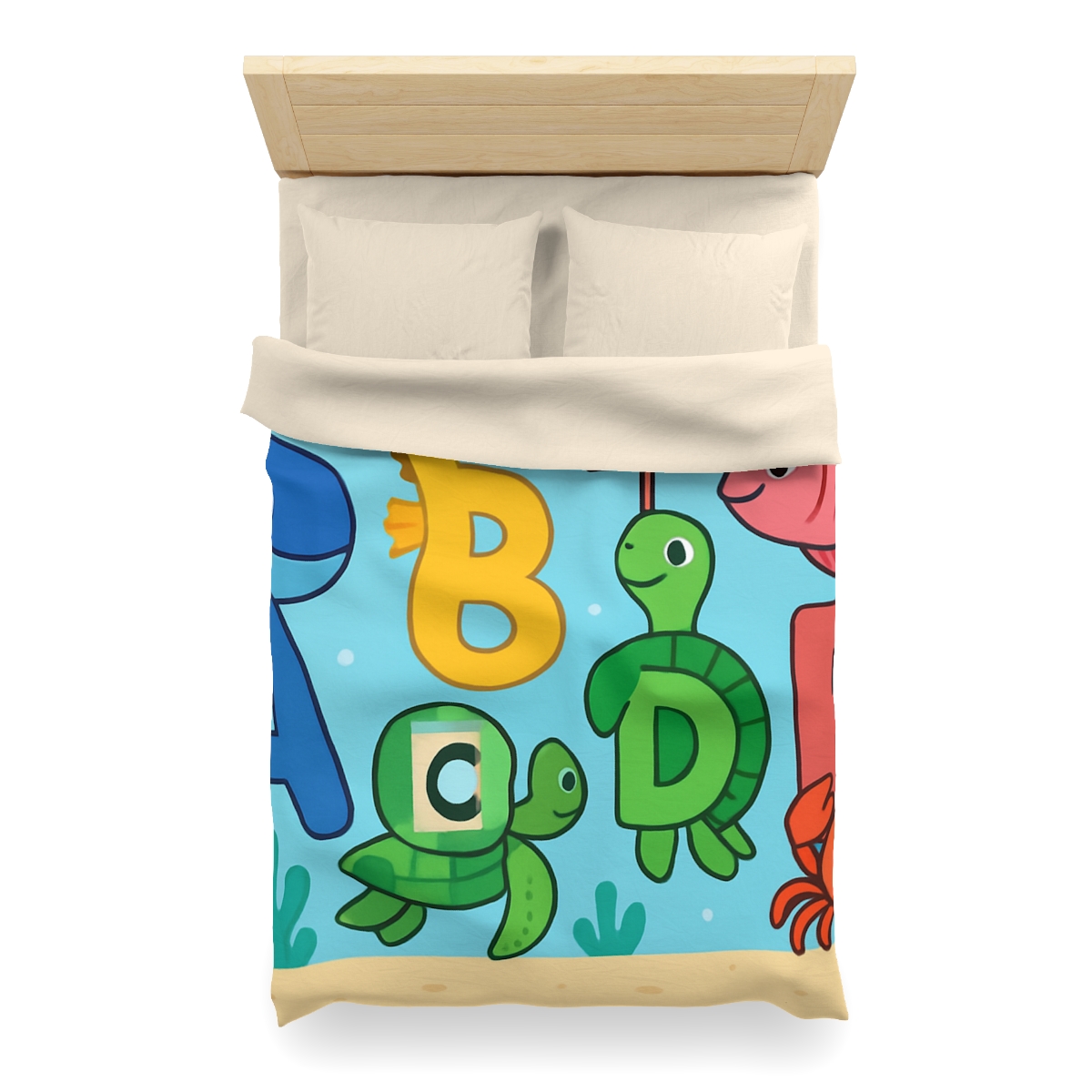 Coral Reef Alphabet Parade custom duvets