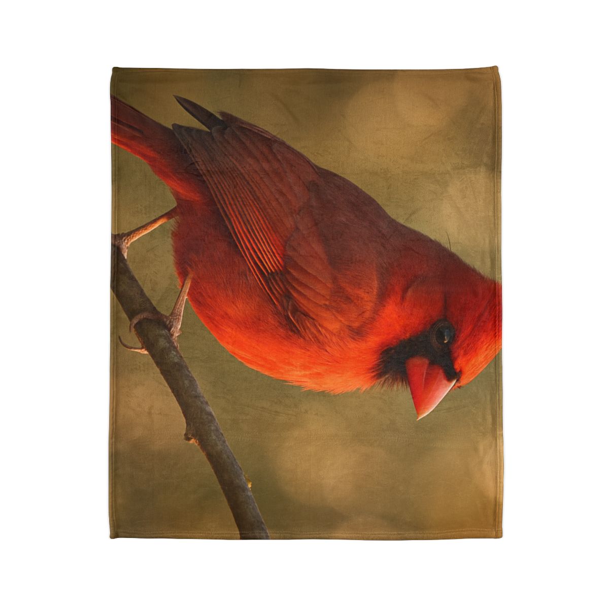 Crimson Pulse Northern Cardinal warm winter blankets