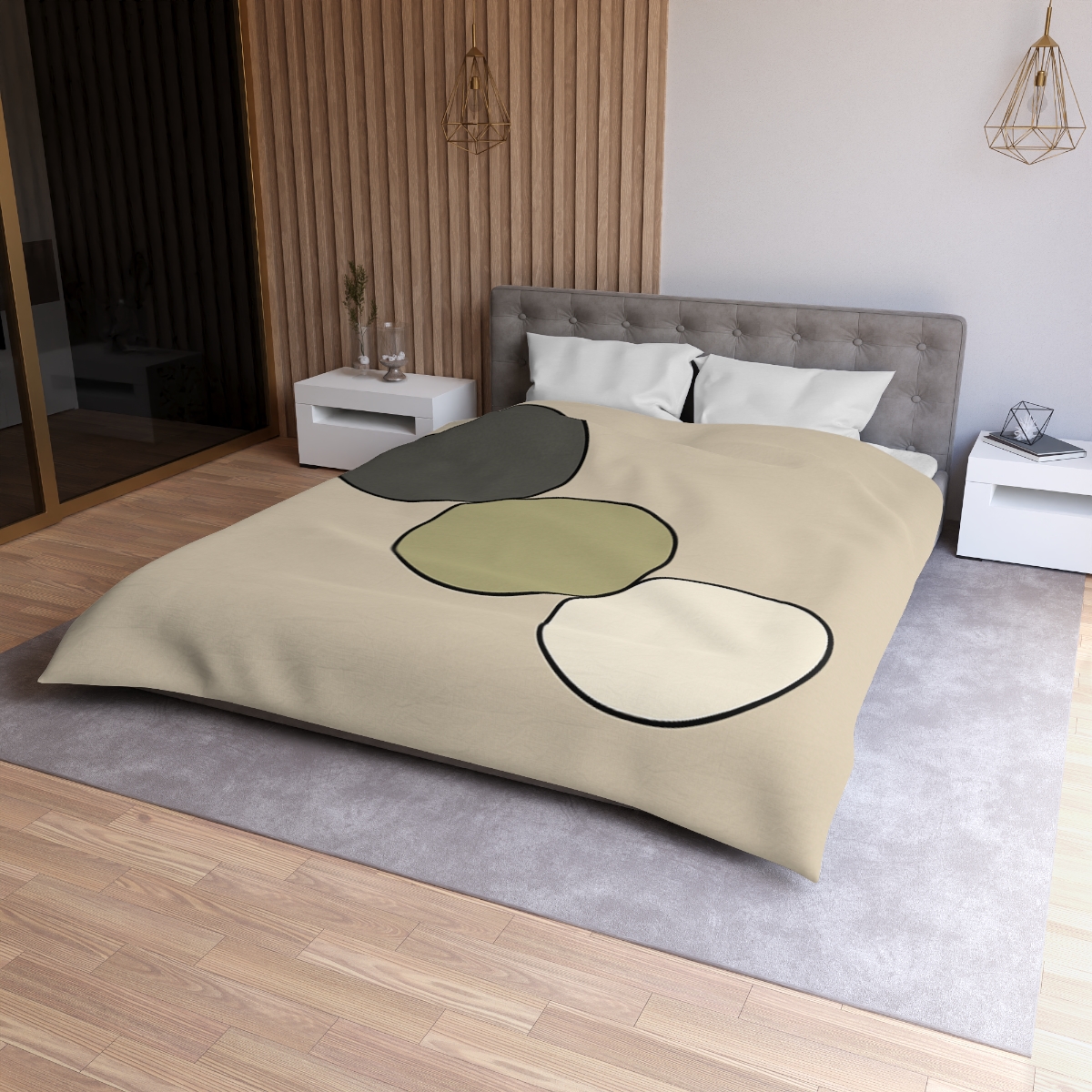 Staggered Trio Of Circles Harmony stylish duvet covers