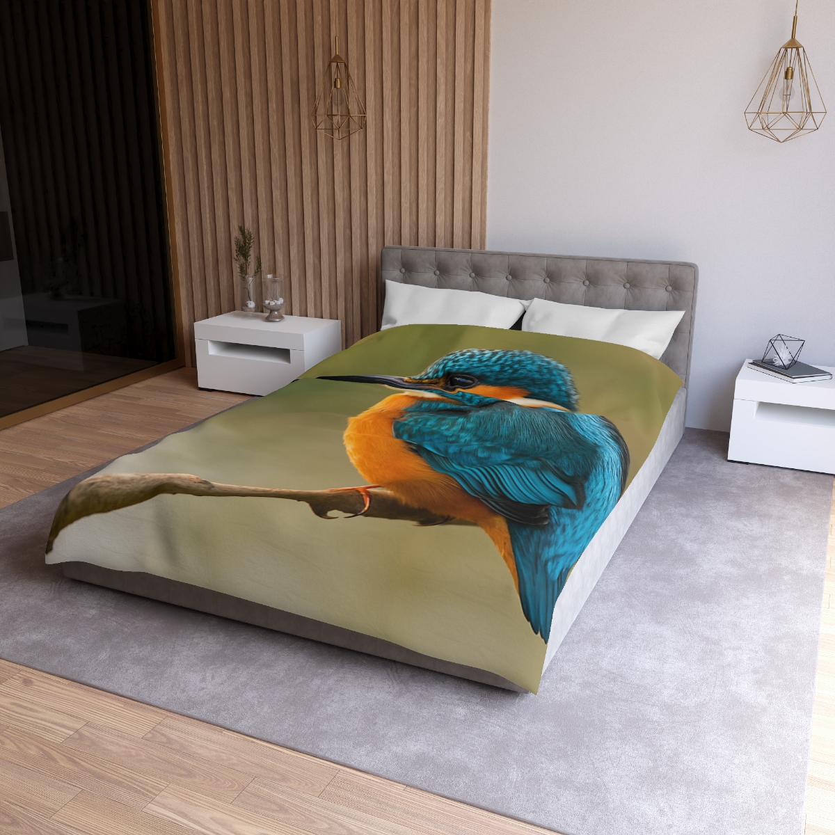 Sapphire Bolt Kingfisher trendy bedroom duvets