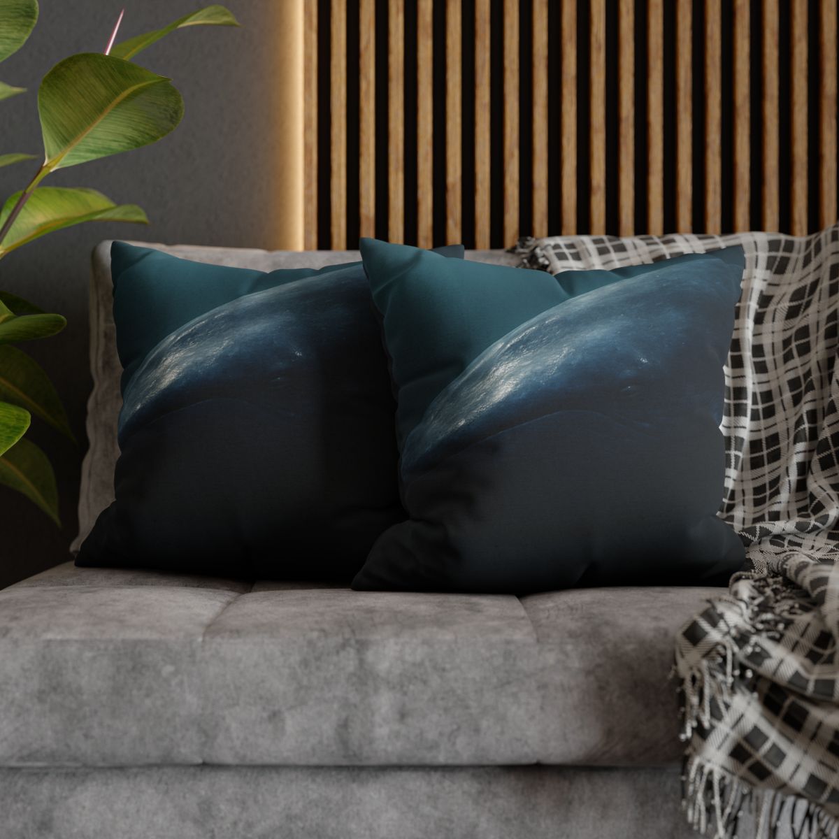 Ocean Song Blue Whale personalized pillow covers