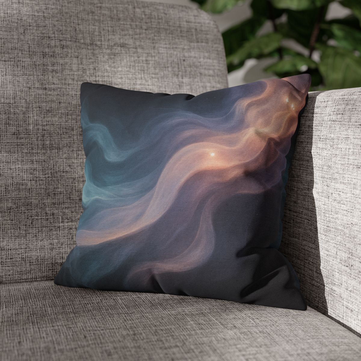 Prismatic Nebula Silk Drift personalized pillow covers