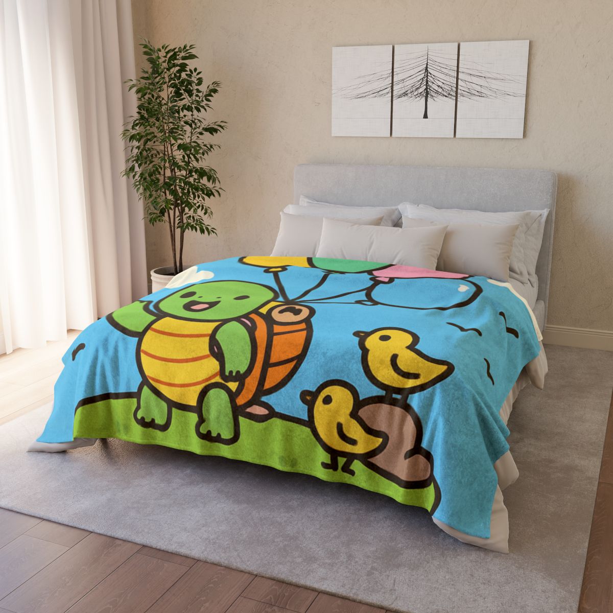 Balloon Island Adventure warm winter blankets