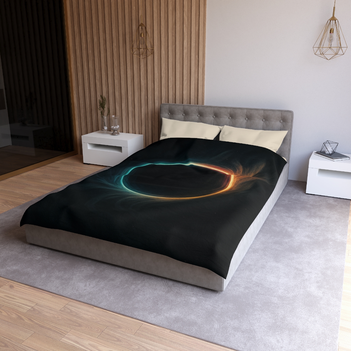Prismatic Event Horizon Bloom personalized bedding duvets