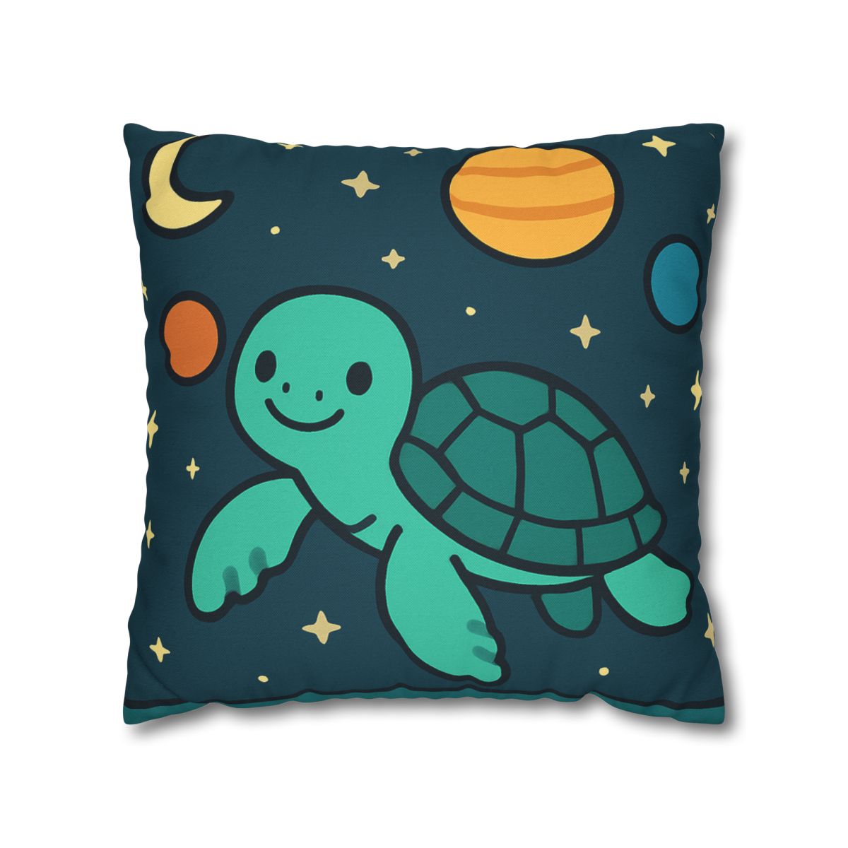 Starlit Space Turtle designer print pillow cases