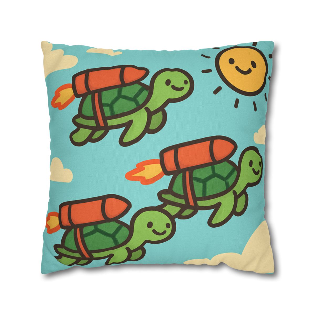 Rocket Powered Turtles comfortable bedding pillow covers
