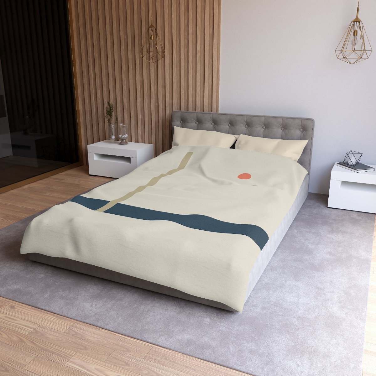 Low Horizon Bar And Tall Post custom duvets