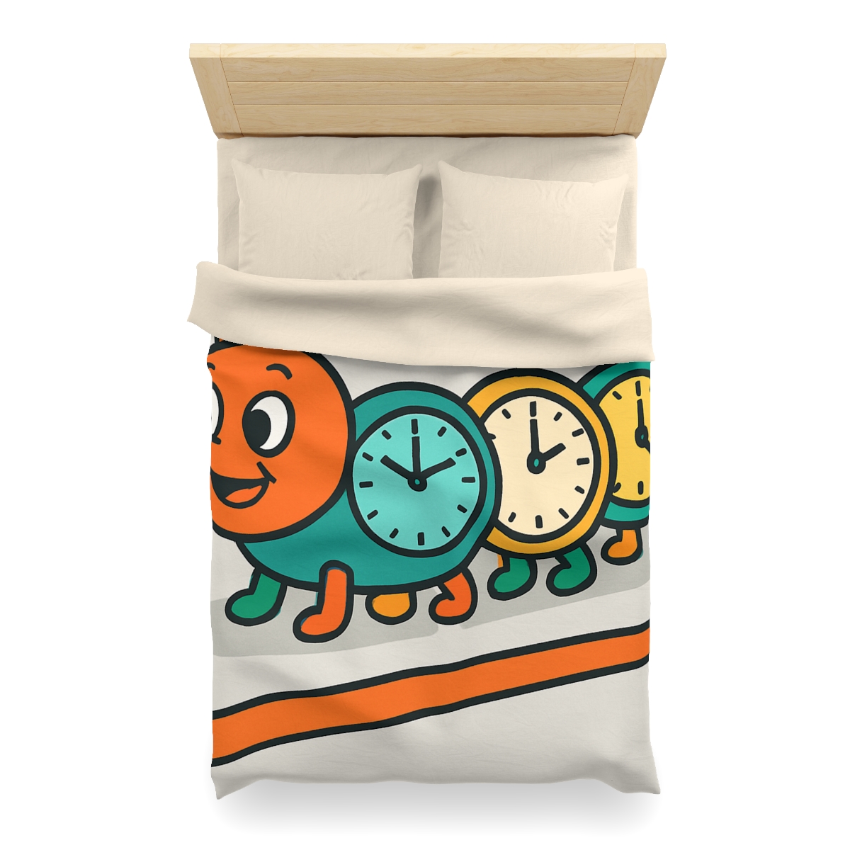 Clockwork Caterpillar Time Trek custom duvets