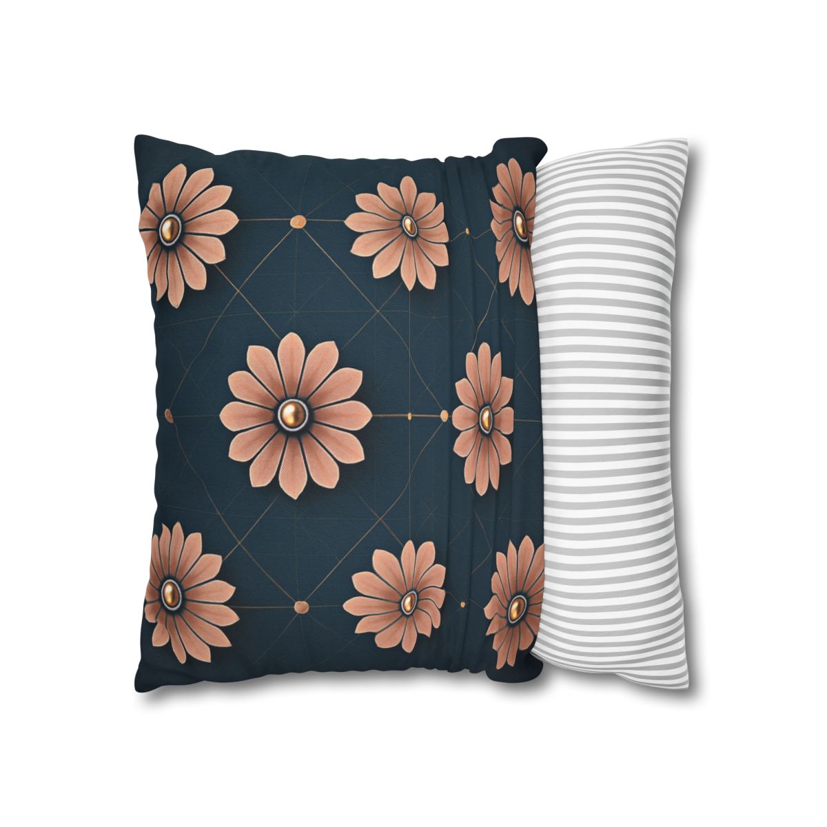 Blossom Orbit Grid designer print pillow cases