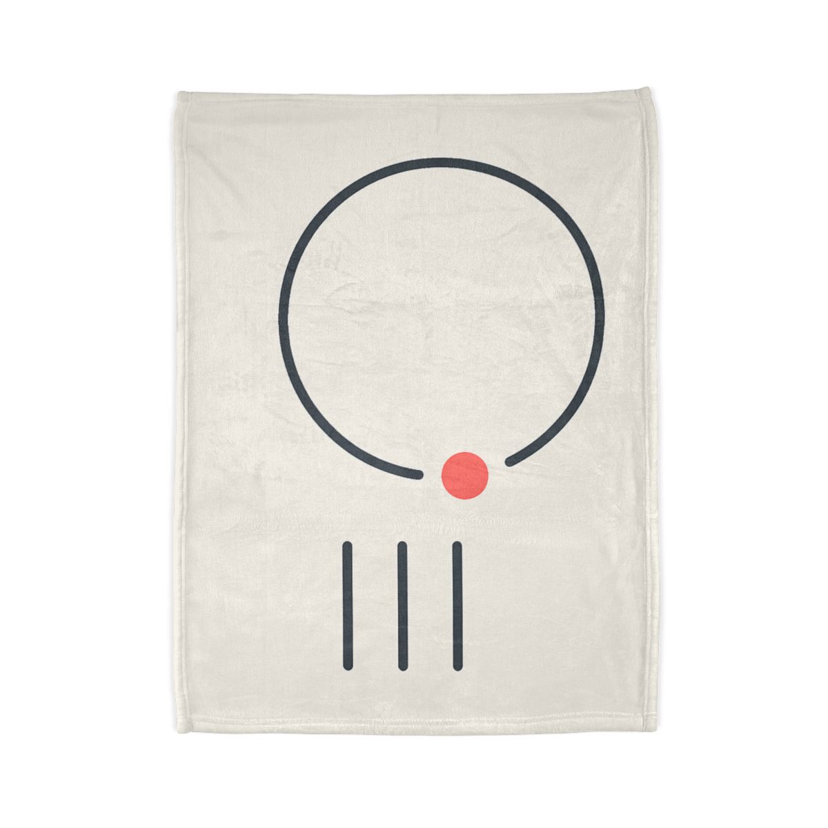 Offset Ring With Three Quiet Bars soft fleece blankets