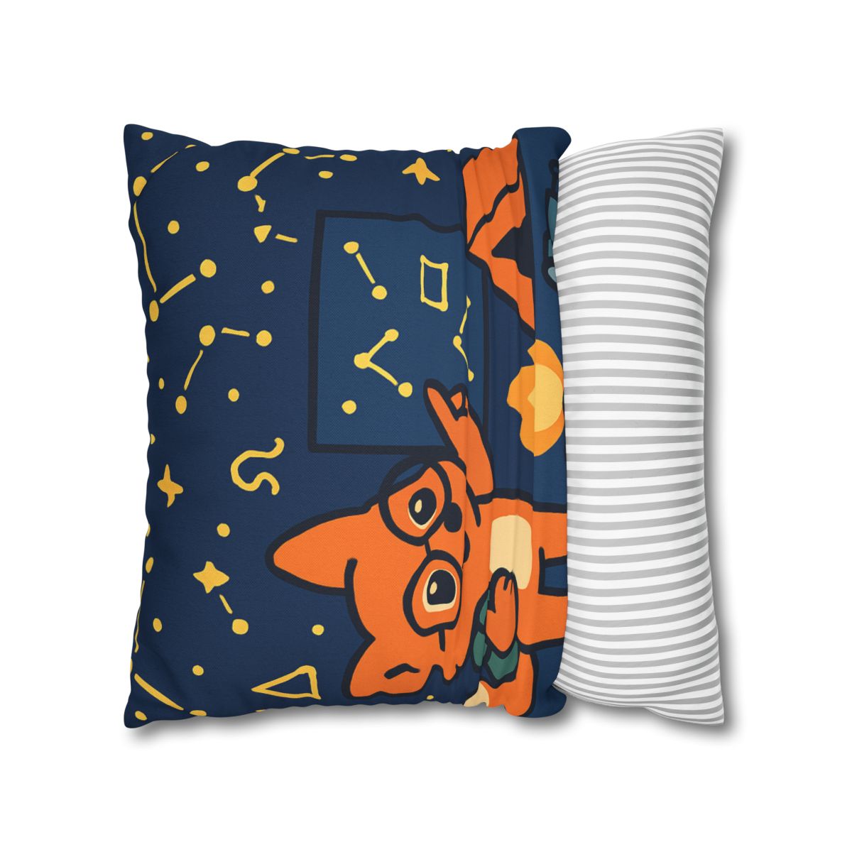 Constellation Camping With Fox Astronomer unique gift pillow cases