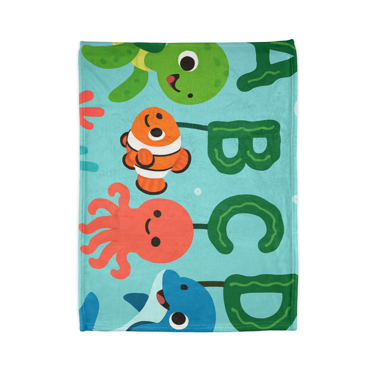 Coral Reef Alphabet Parade stylish throw blankets
