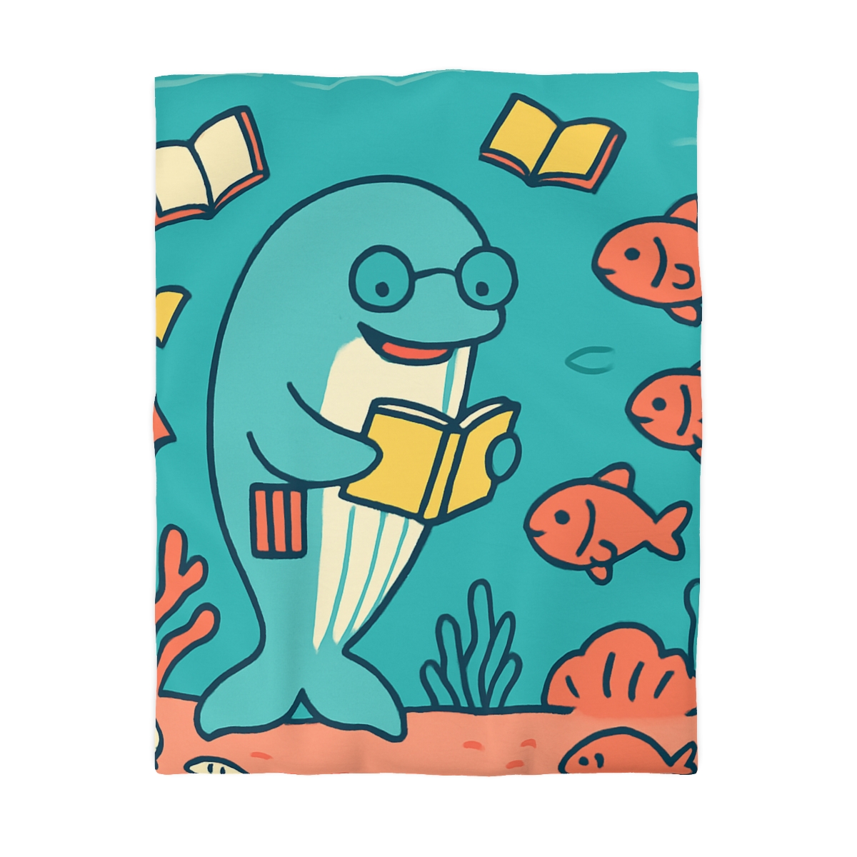 Coral Library Cruise stylish duvet covers