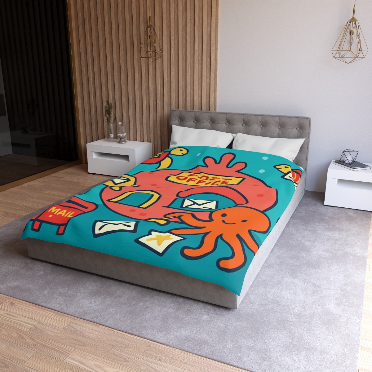 Coral Reef Planet Post Office soft comforter duvets