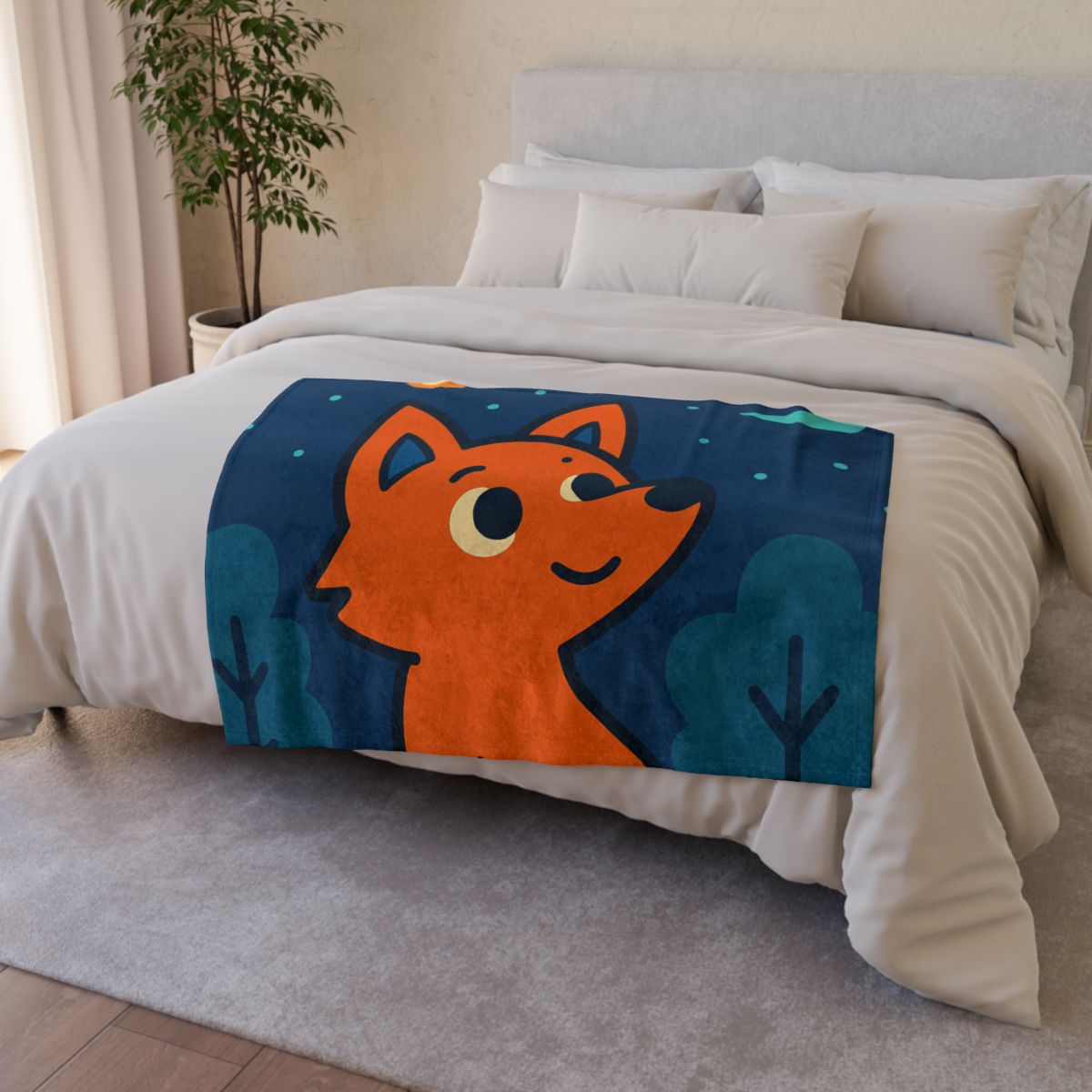 Starlight Forest Fox warm winter blankets