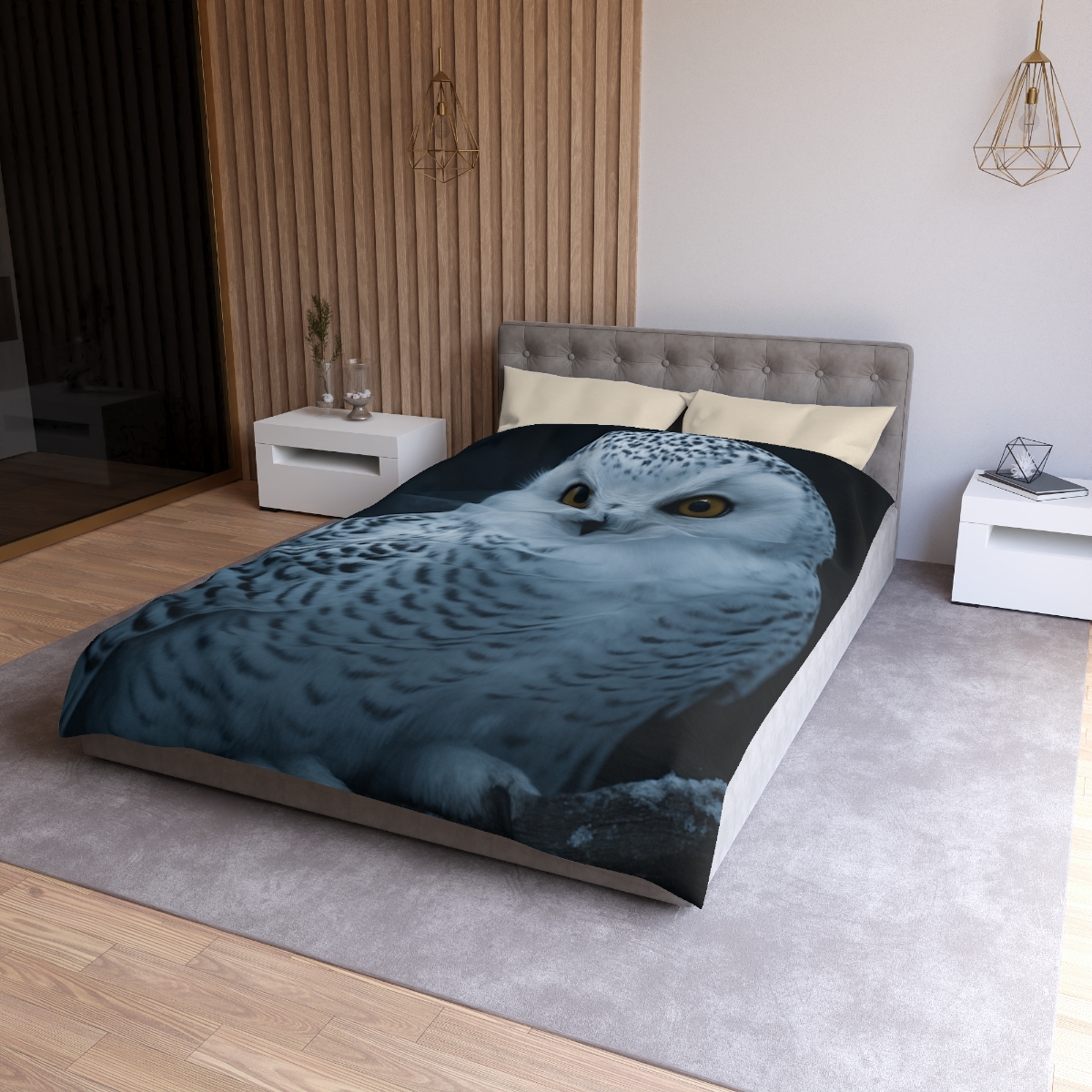 Midnight Watch Snowy Owl unique patterned duvets