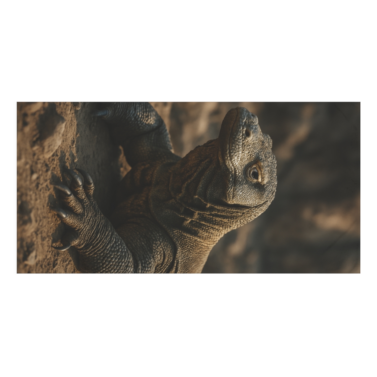 Ancient Sentinel Komodo Dragon trendy hand towels