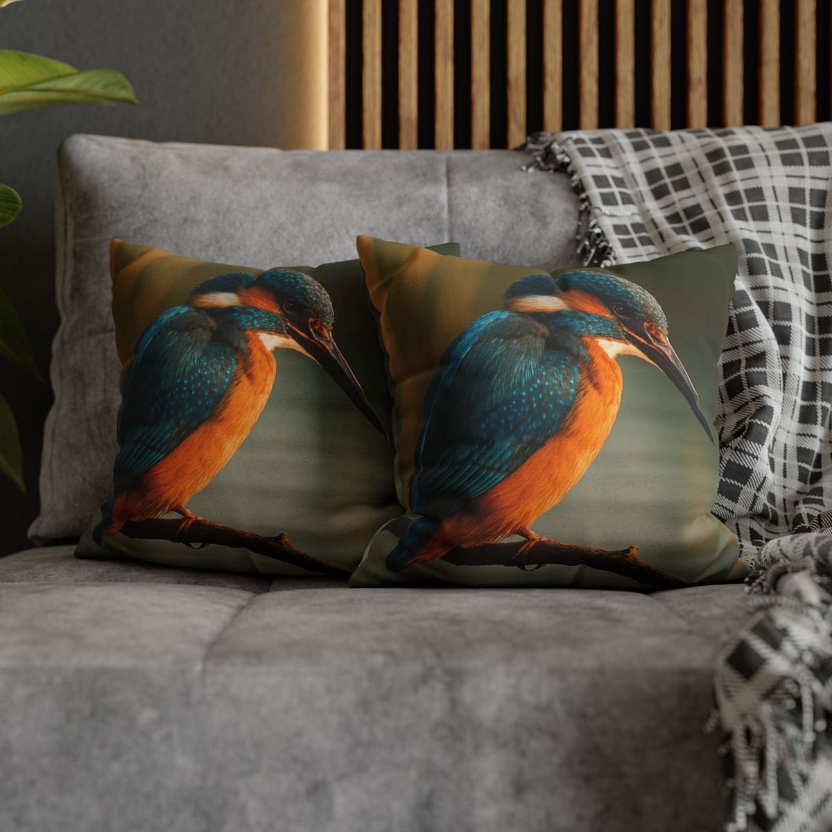 Aurora Splash Common Kingfisher comfortable bedding pillow covers
