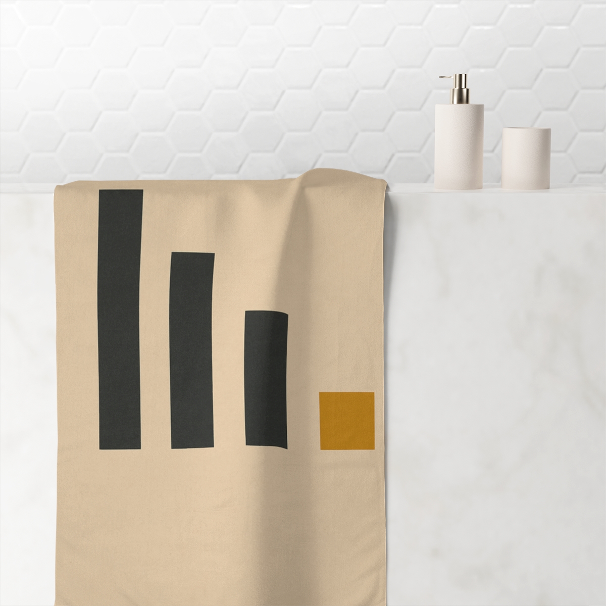 Staggered Bars Under Half Arc unique gift towels