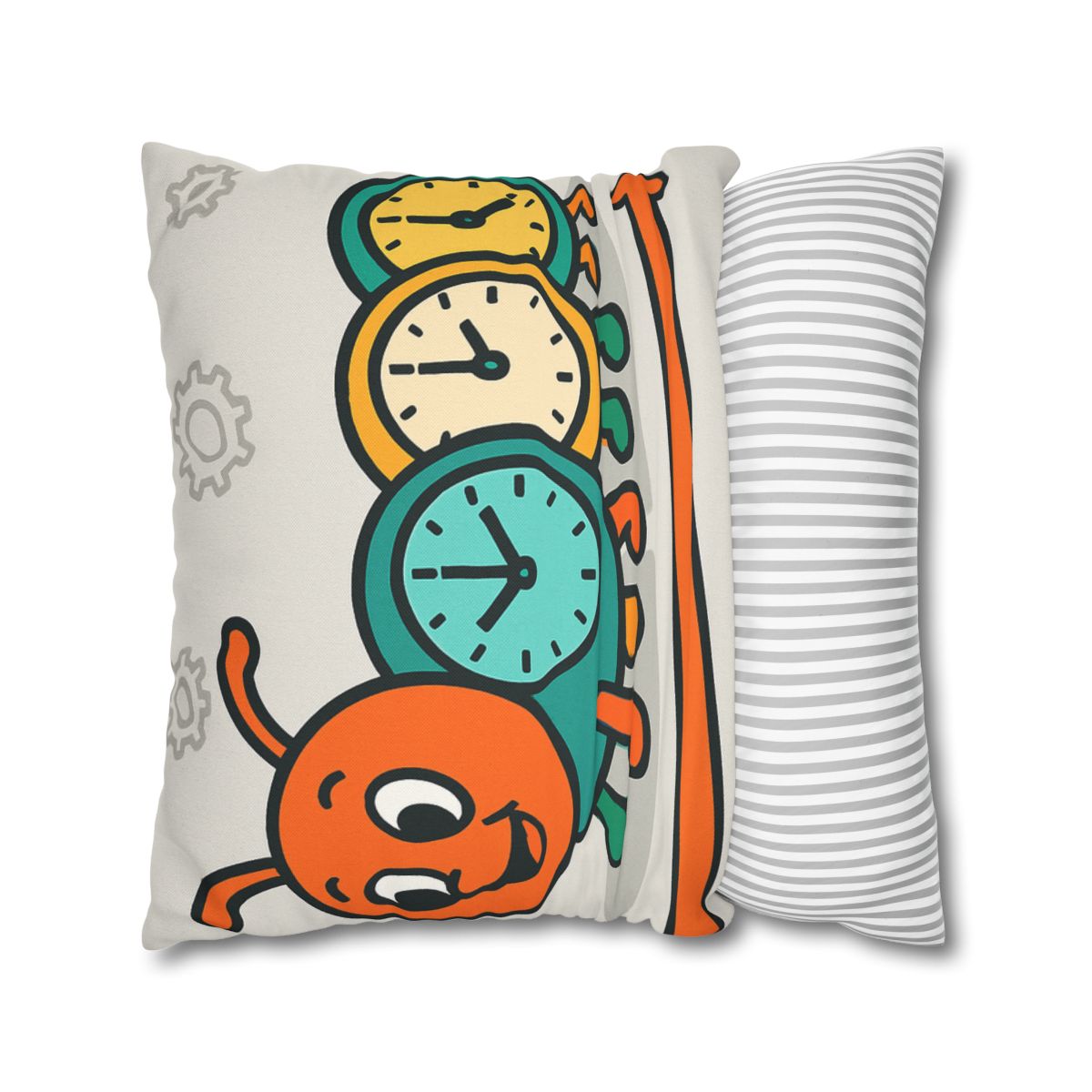 Clockwork Caterpillar Time Trek trendy patterned pillow cases