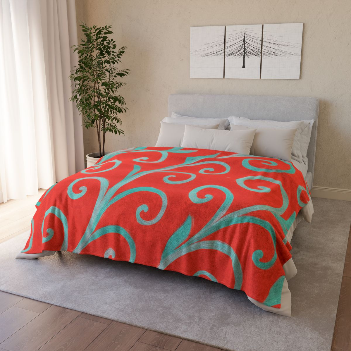 Tendril Ribbon Parade decorative home blankets