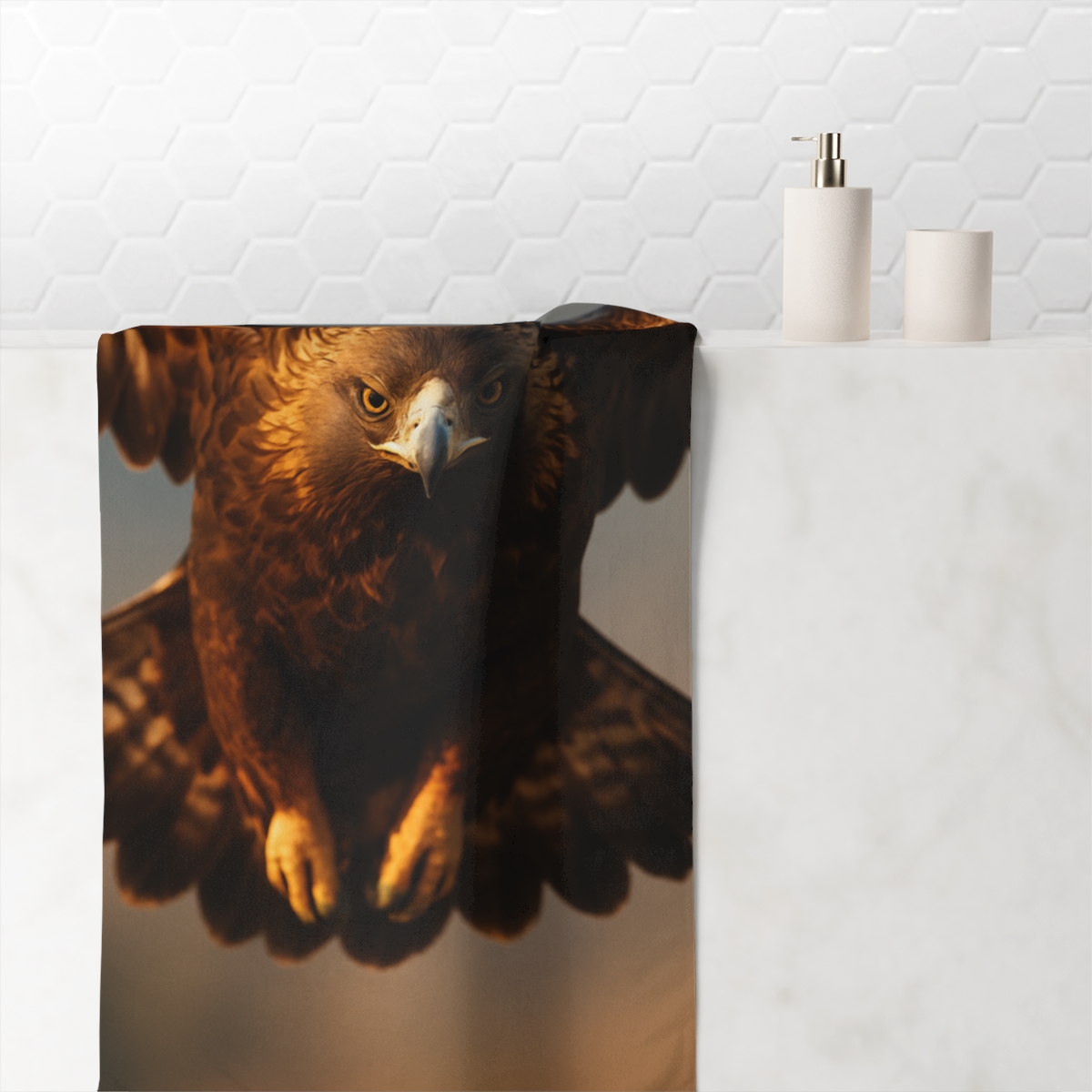Sky Hunter Golden Eagle comfortable face towels