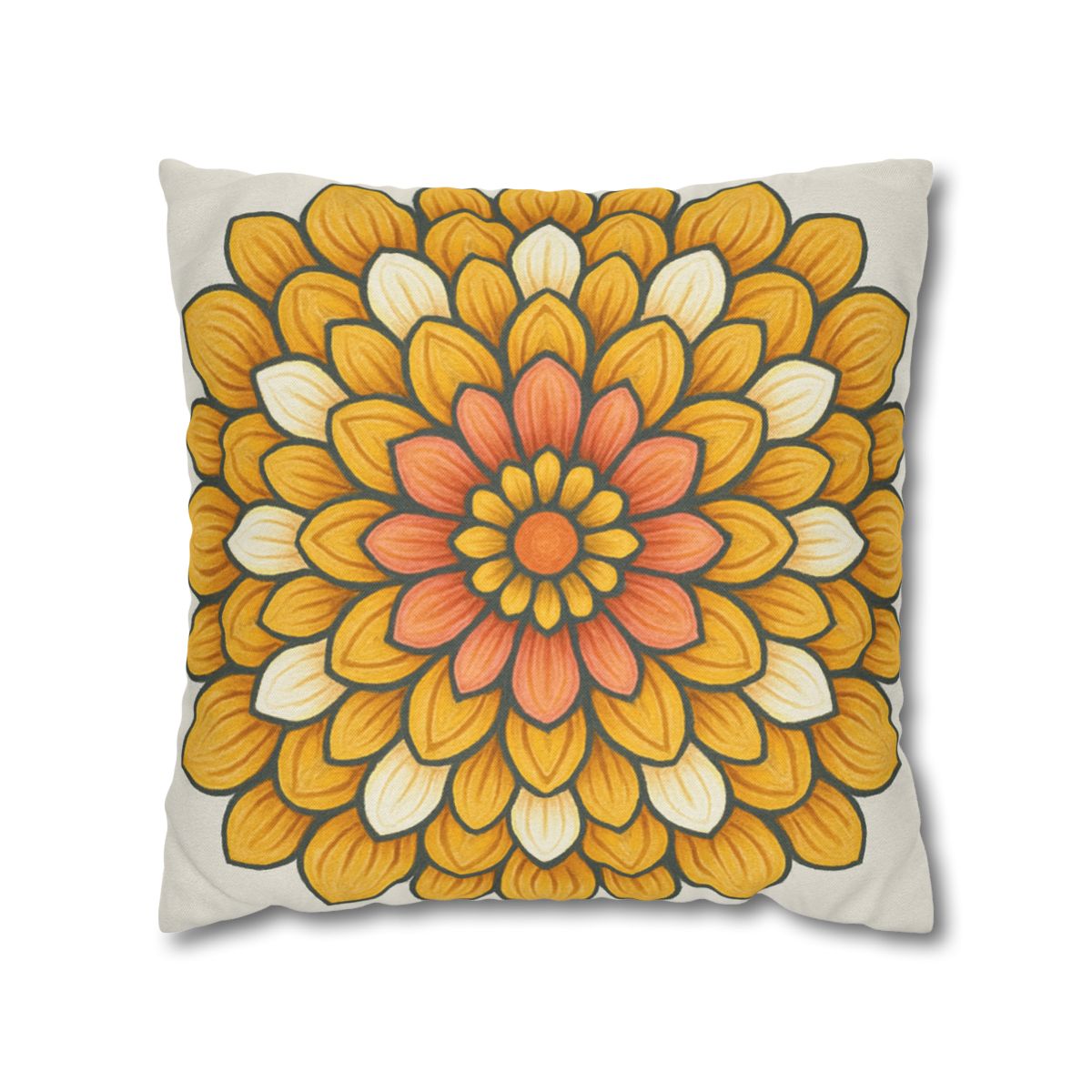 Floret Burst Mandala custom pillow cases