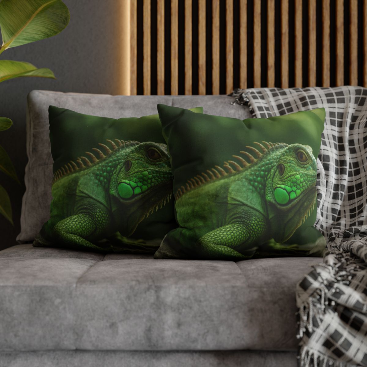 Stone Watcher Green Iguana custom pillow cases