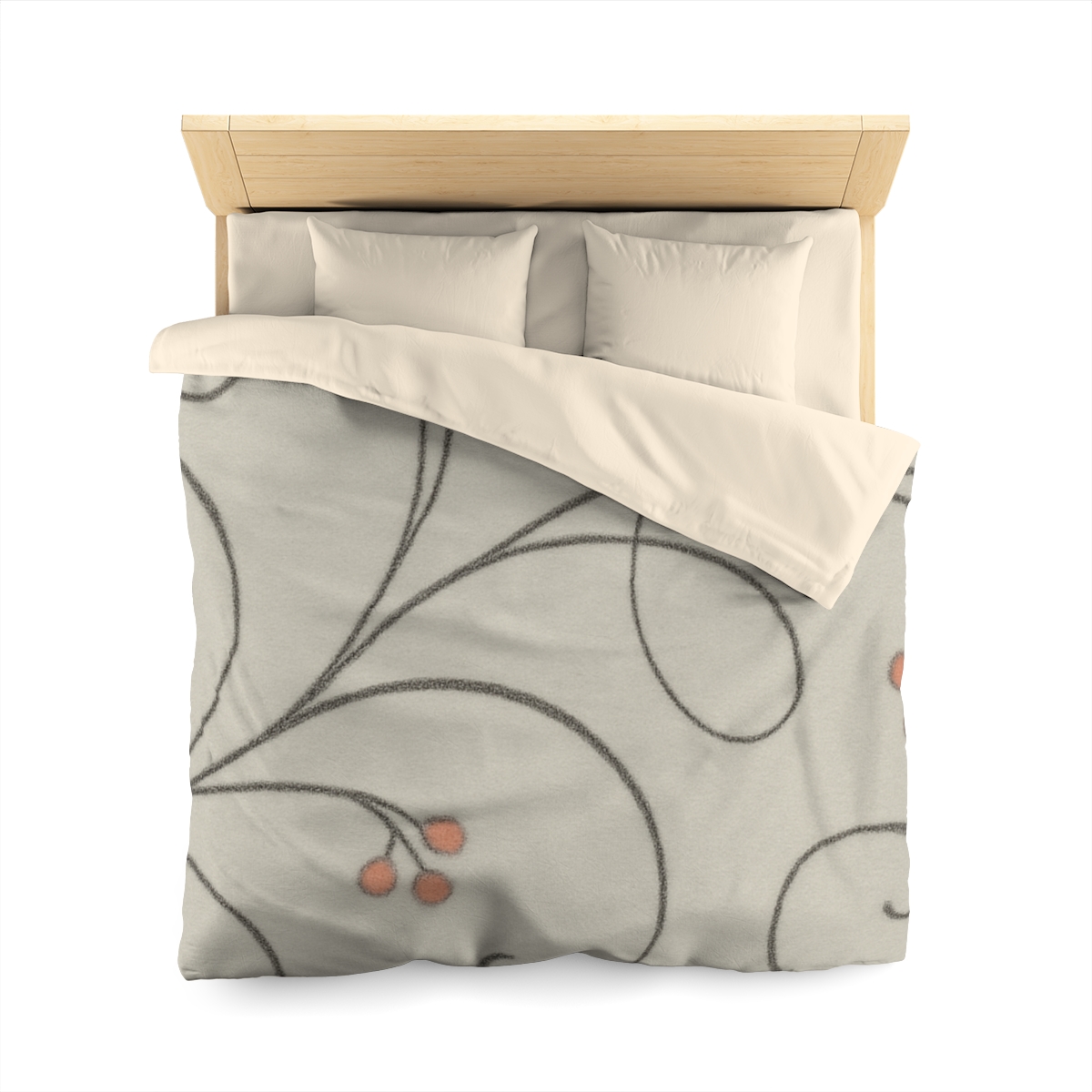 Tendril Lace Panorama designer printed duvets