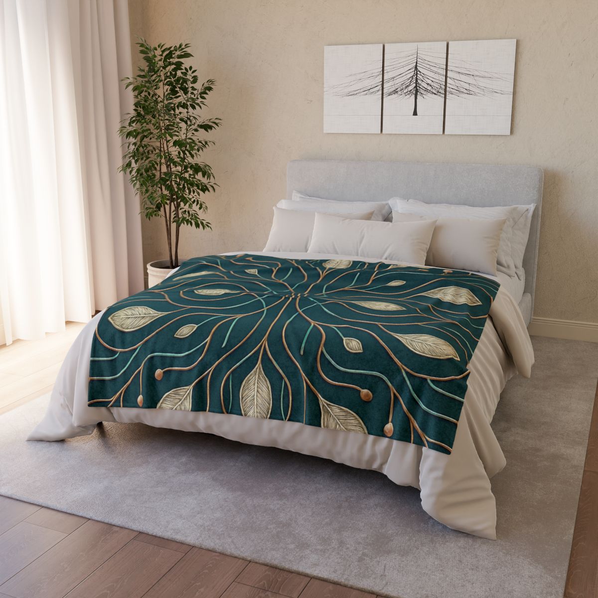 Vine Circuit Lattice custom blankets