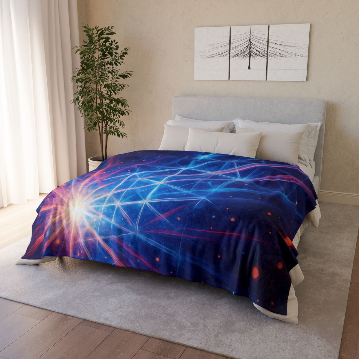 Starburst Lattice Bloom trendy patterned blankets