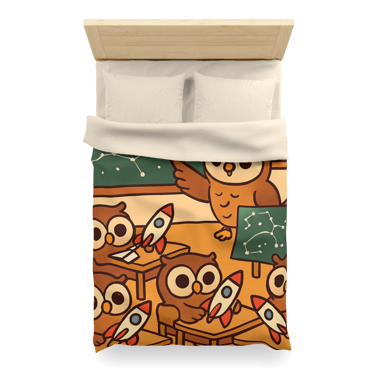 Rocket School Of Owls stylish duvet covers