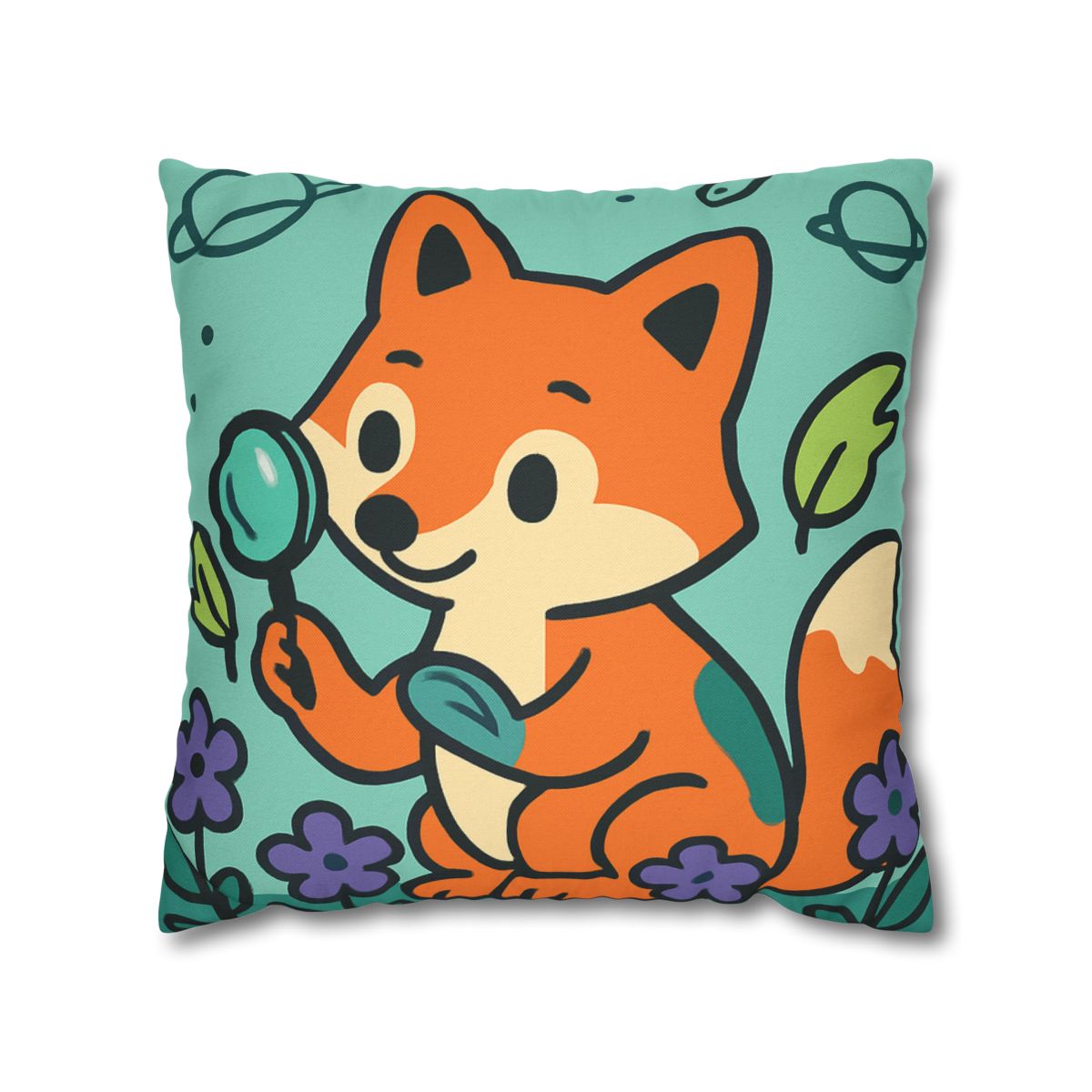 Galaxy Garden Fox soft cotton pillow cases