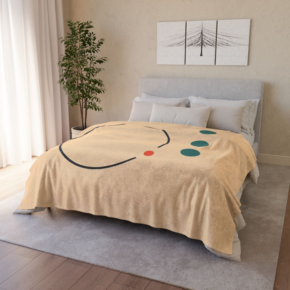 Broken Ring With Offset Triplet trendy patterned blankets