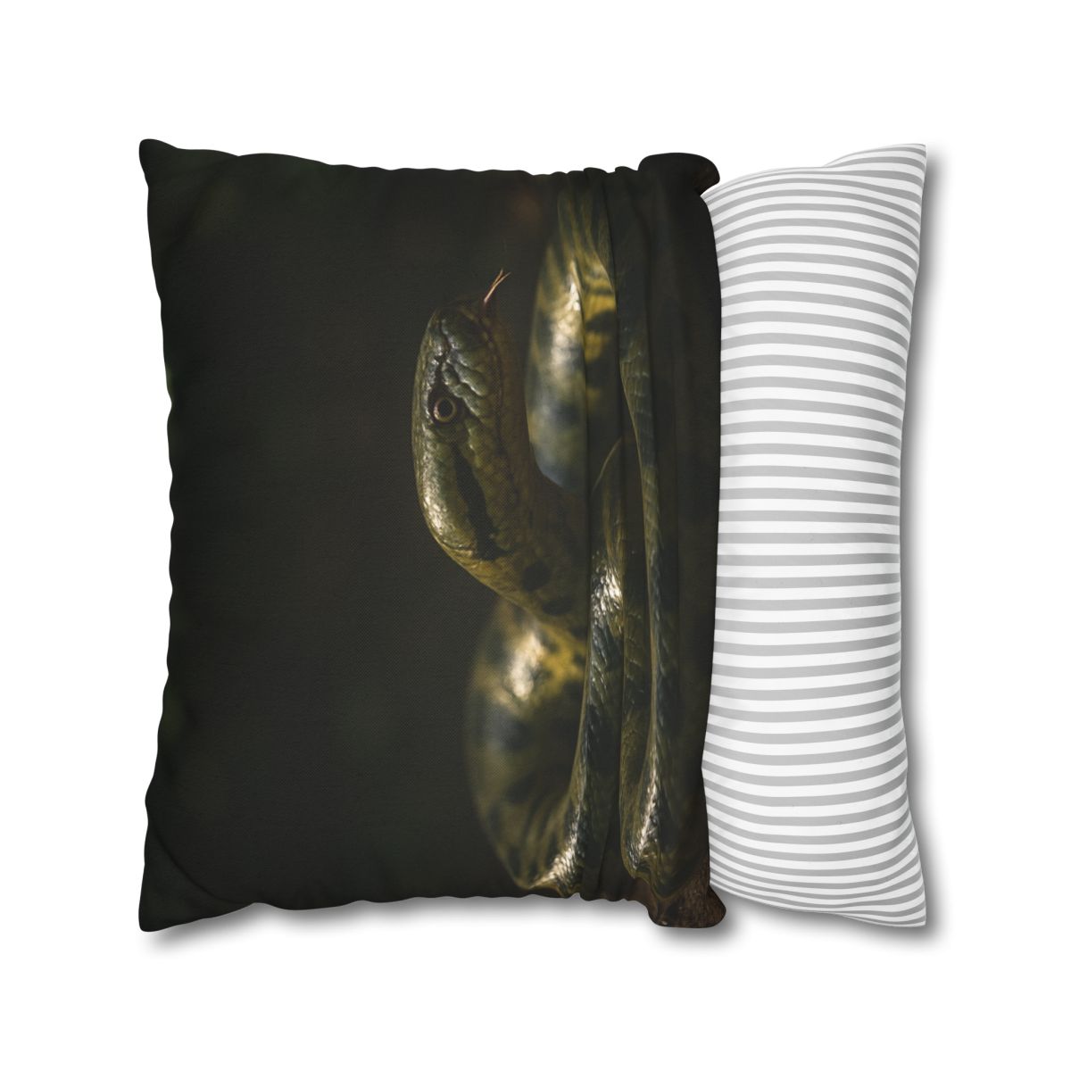 Shadow Ribbon Green Anaconda custom pillow cases