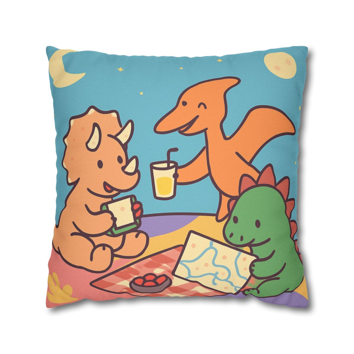 Planet Picnic With Dinosaurs custom pillow cases