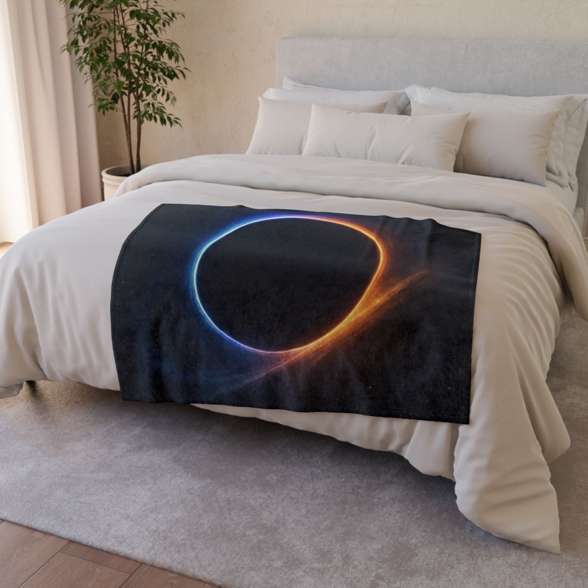 Prismatic Event Horizon Bloom custom blankets
