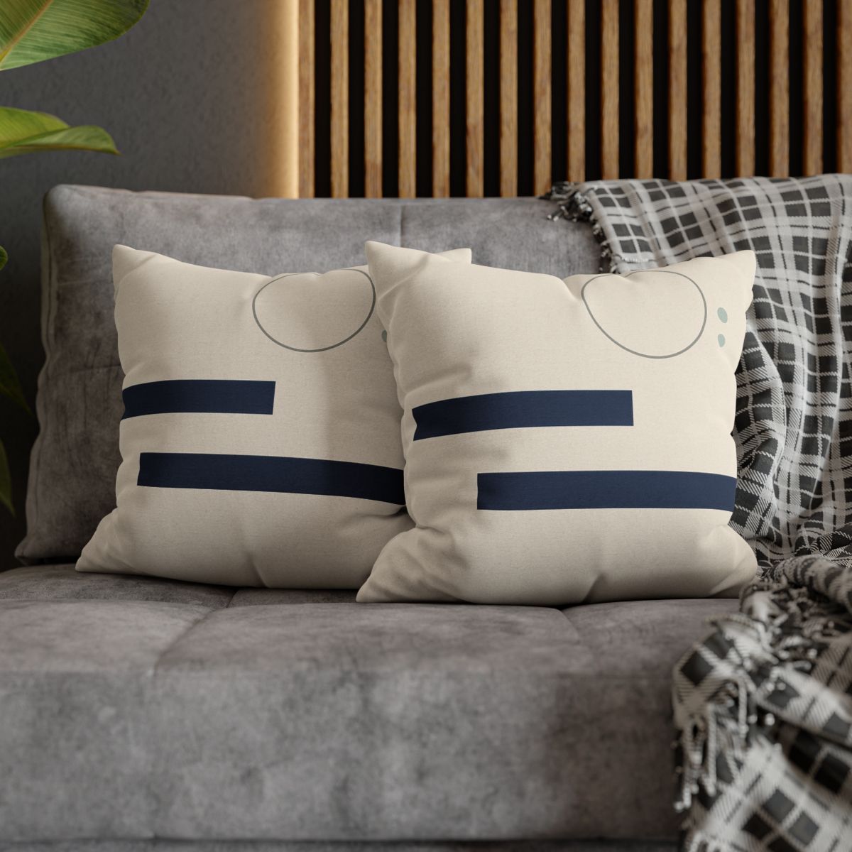 Twin Bars And Quiet Dot Cluster designer print pillow cases