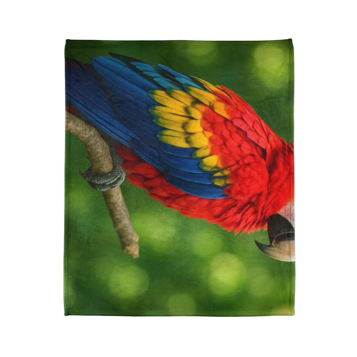 Color Storm Scarlet Macaw trendy patterned blankets