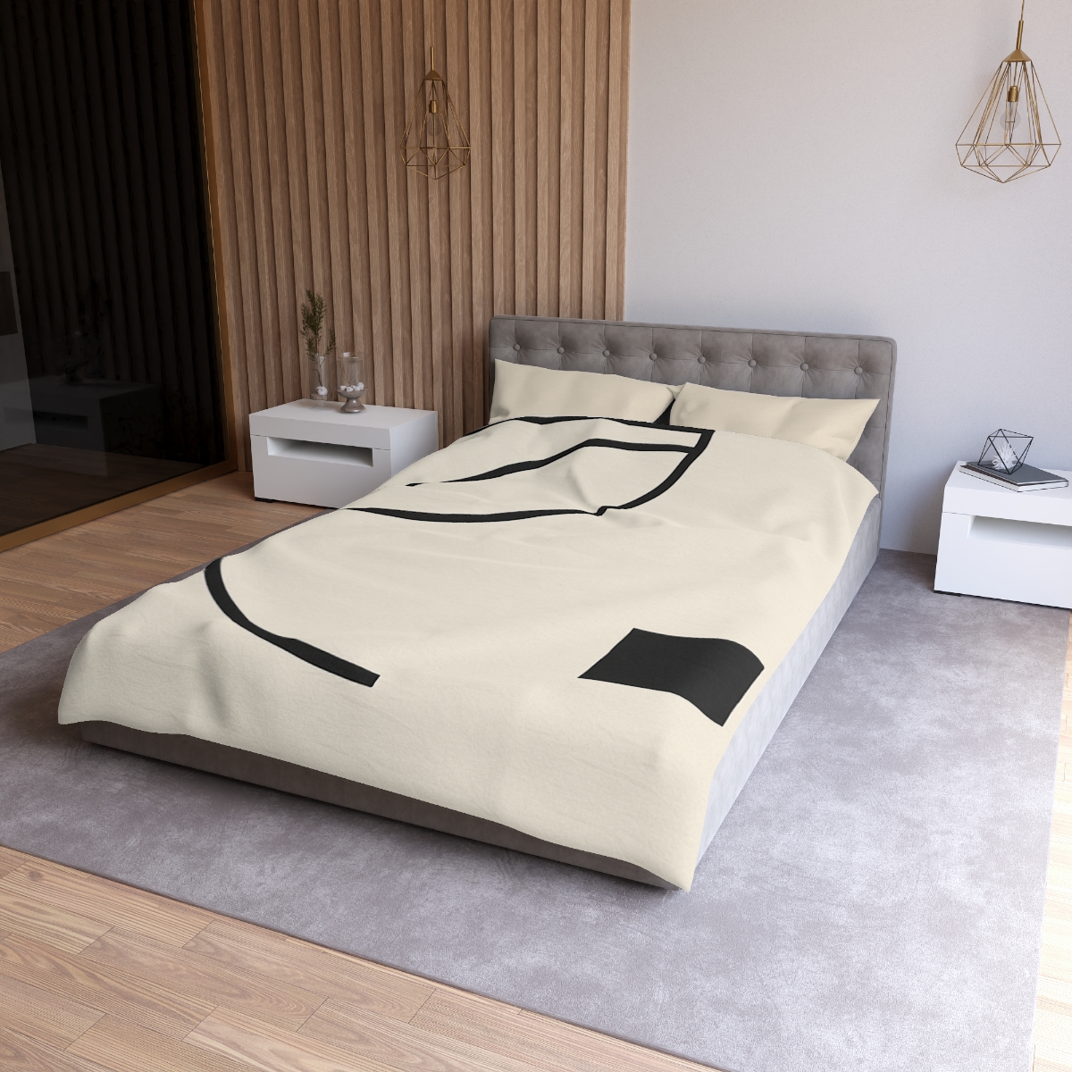 Corner Arc Pause personalized bedding duvets