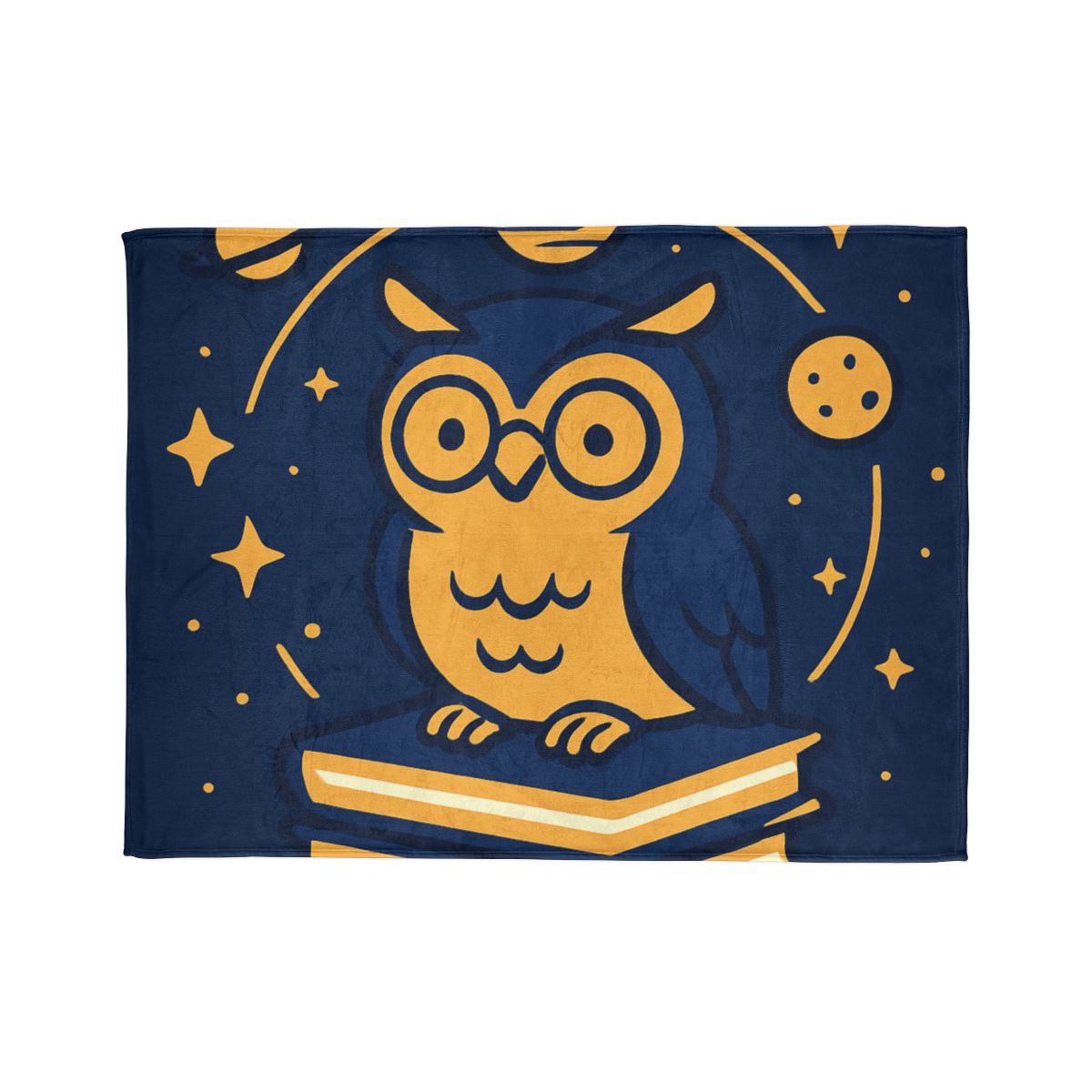 Galactic Owl Library personalized cozy blankets