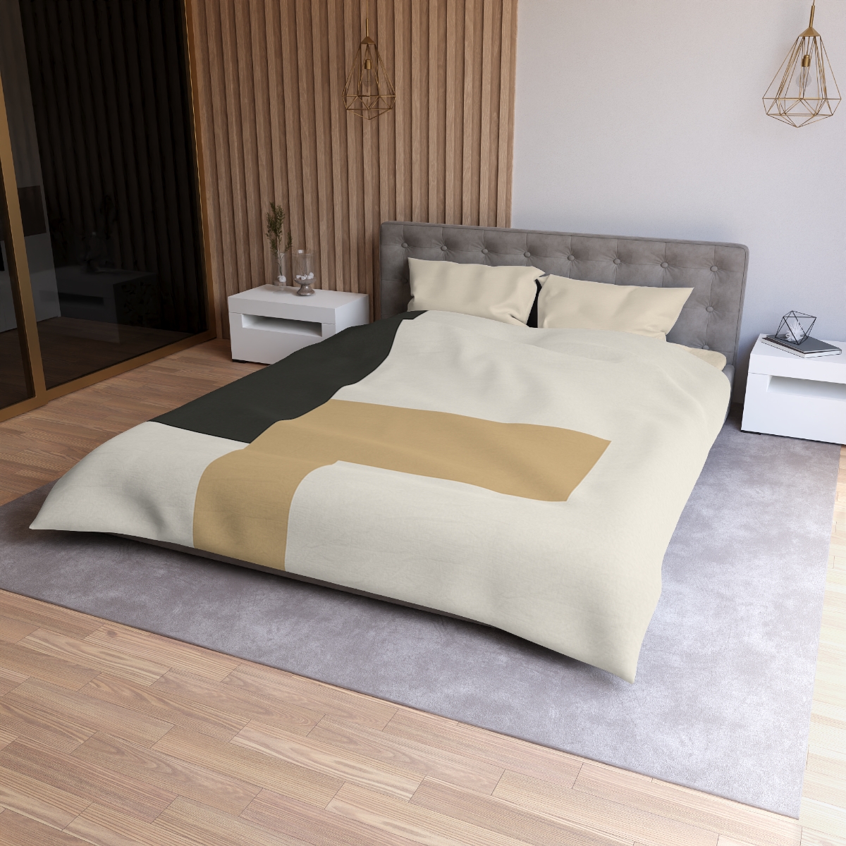 Offset Rectangle Pair soft comforter duvets