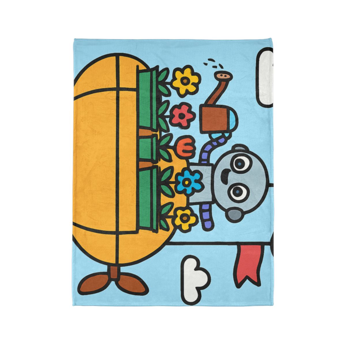 Sky Garden On A Friendly Airship decorative home blankets