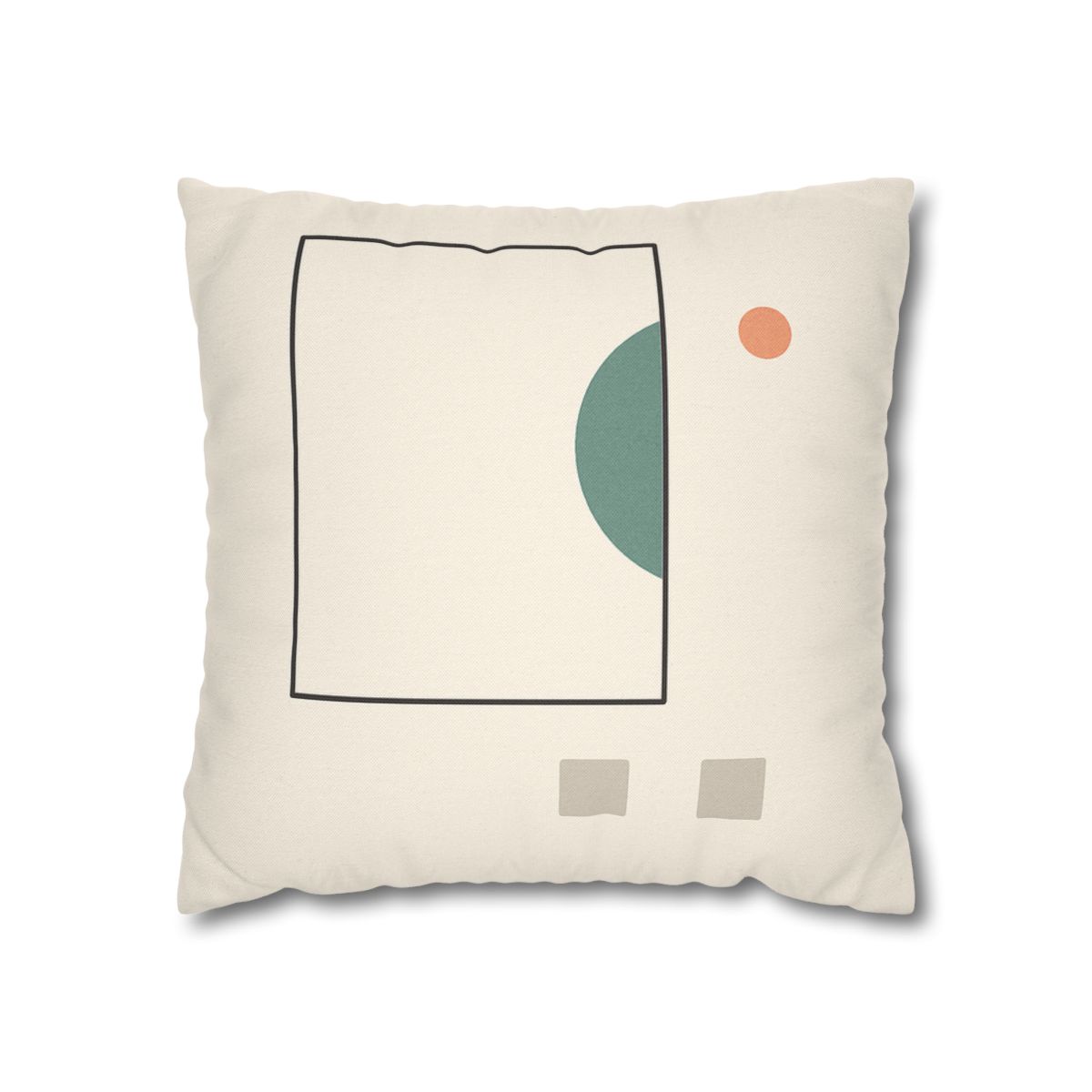Offset Frame And Crescent Pause designer print pillow cases