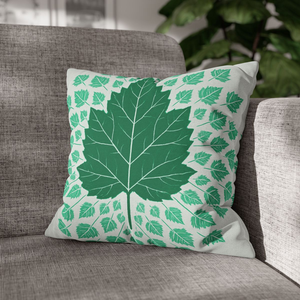 Fractal Leaf Radiance soft cotton pillow cases