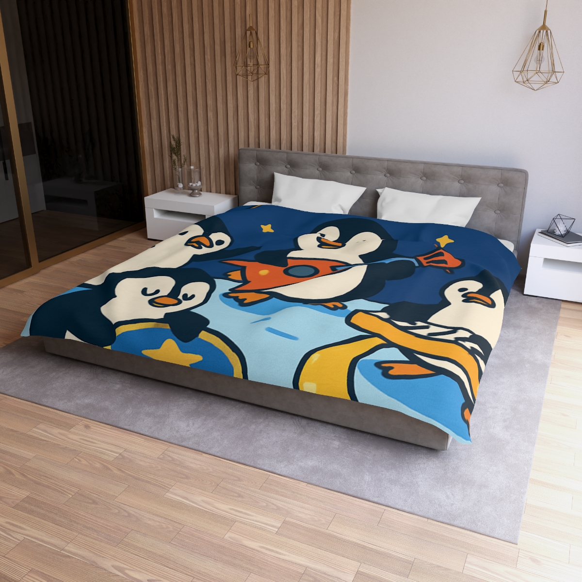 Starlight Symphony Penguin Band unique patterned duvets