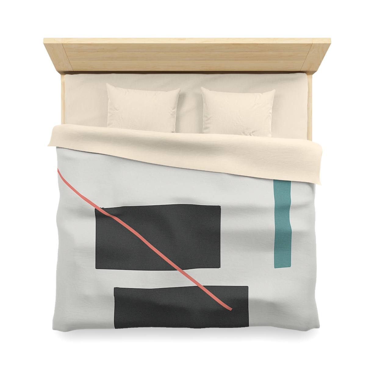 Stacked Rectangles With Crossing Arc trendy bedroom duvets